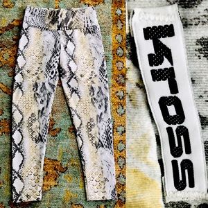 KROSS Snakeskin Print Brazilian LEGGINGS L